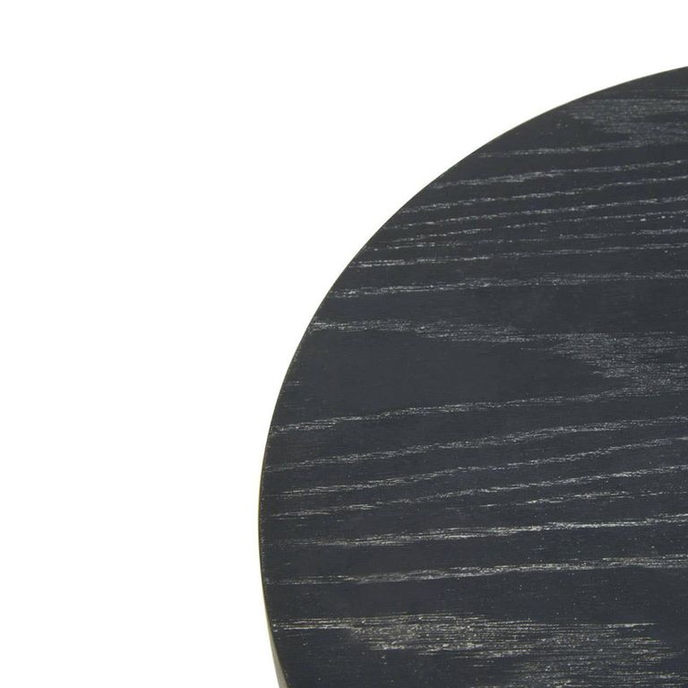 Lena Side Table - Round - Black Oak