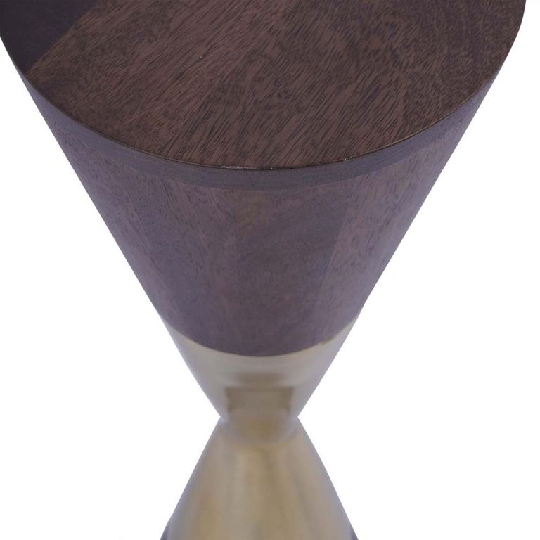 Amalfi Cocktail Table - Dark Wood - Round