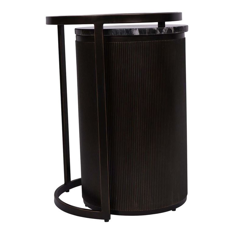Belvedere Side Tables - Black - Nest of 2 - Round