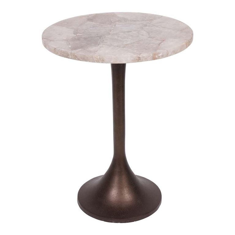 Bosworth Side Table - Smokey Quartz - Round - Small