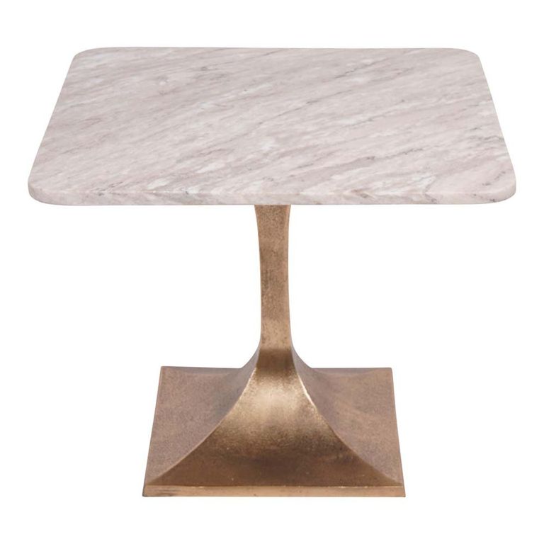 Morchino Side Table - Grey Marble - Square - Large