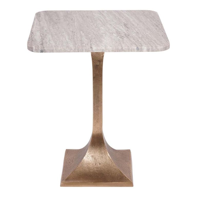 Morchino Side Table - Grey Marble - Square - Small