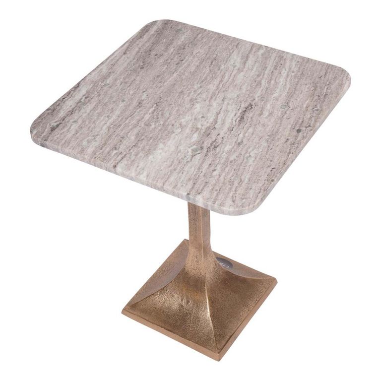 Morchino Side Table - Grey Marble - Square - Small