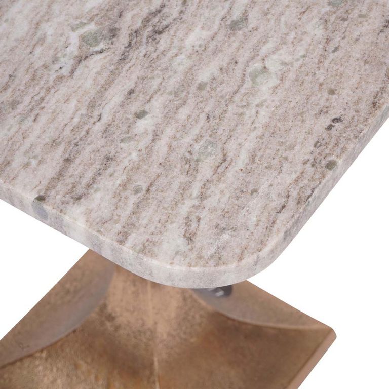 Morchino Side Table - Grey Marble - Square - Small