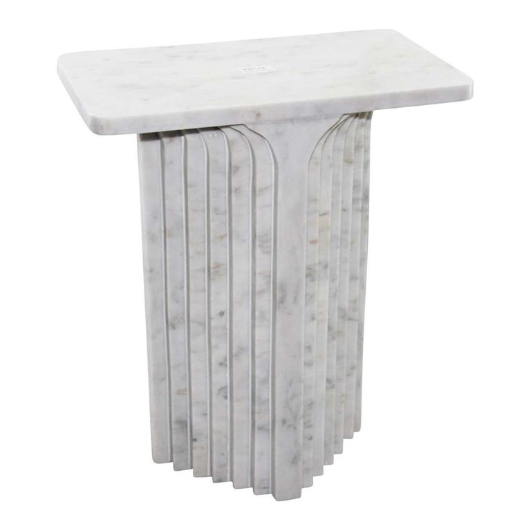 Ravello Side Table - White Marble