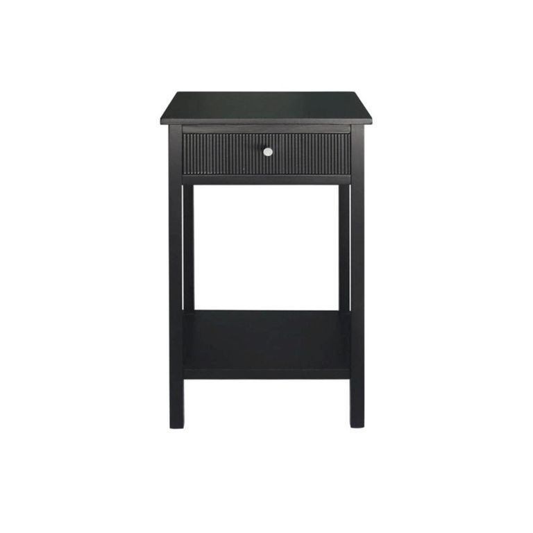 Lindon End Table - 1 Drawer - Black