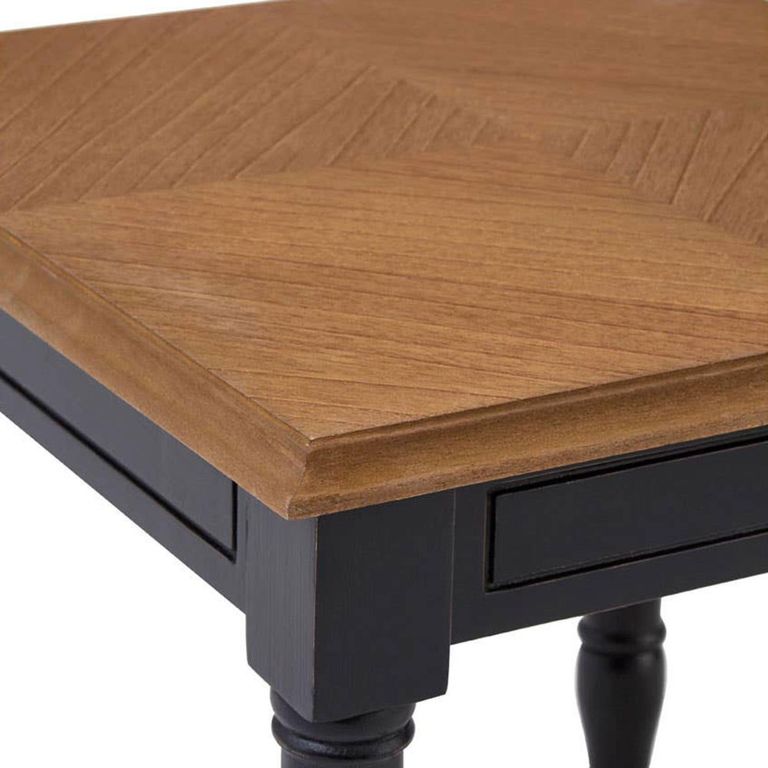 Loire Side Table - Square - Black and Oak