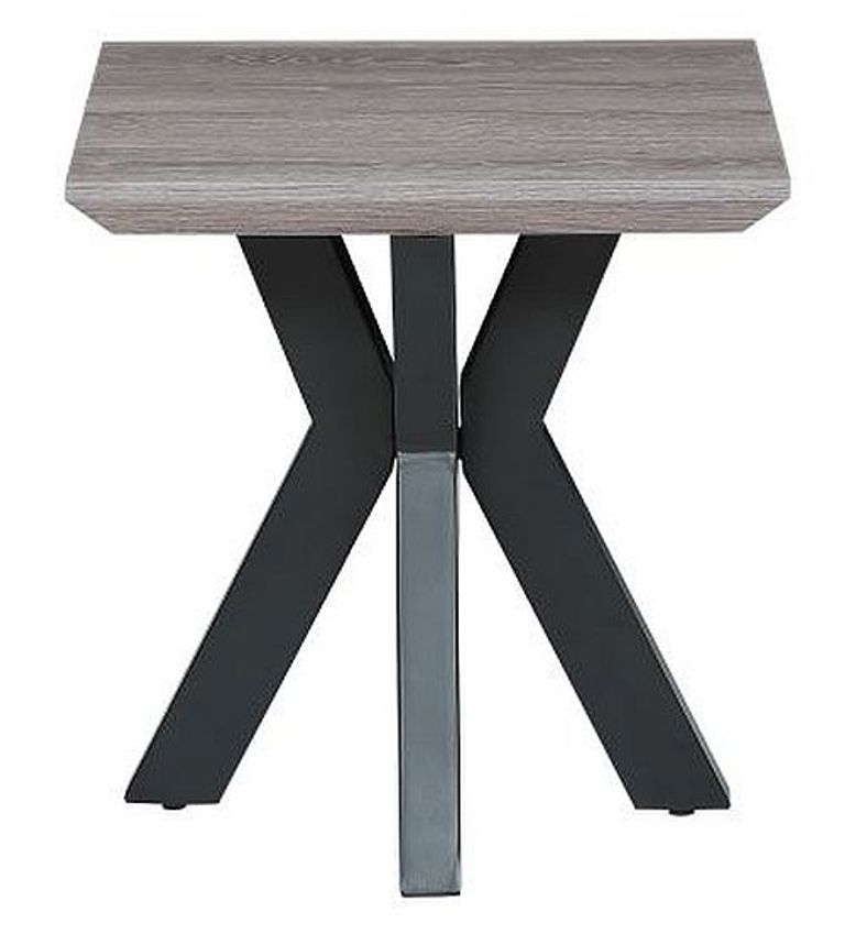 Manhattan End Table - Grey - Square - Black Spider Legs Base