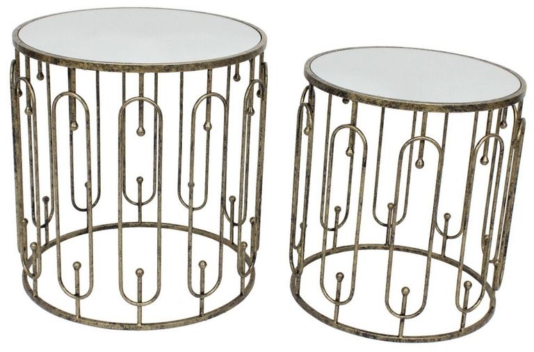 Estela Side Table - Antique Gold - Set of 2