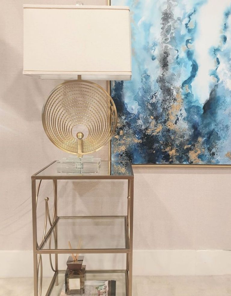 Maci Side Table - Antique Gold