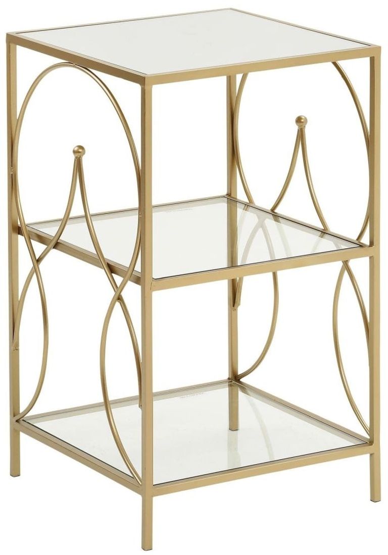 Maci Side Table - Antique Gold