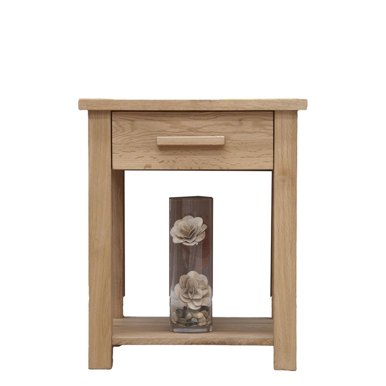 Opus Lamp Table - 1 Drawer - Oak