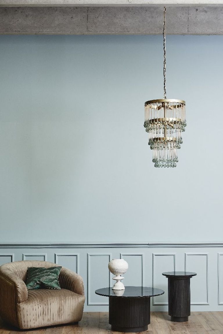 Erie Black Marble Round Side Table