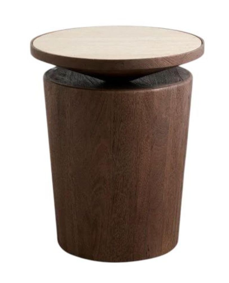 Kwando Mango Wood Round Side Table