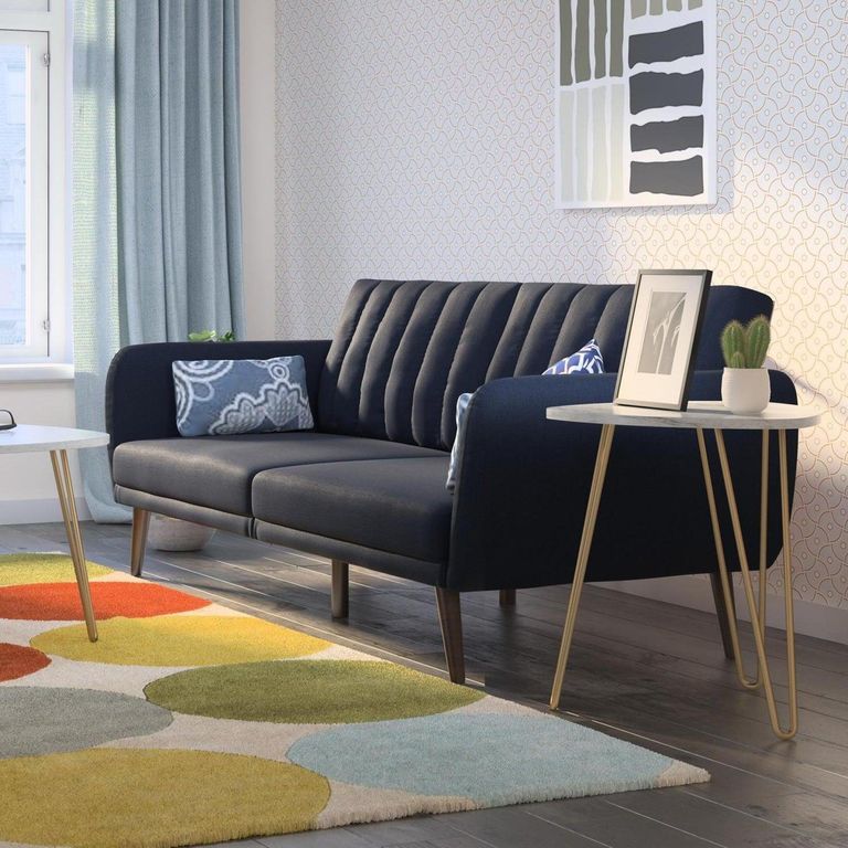 Nowata Athena White Marble Effect Nesting of 2 Tables - 7021891COMNUK