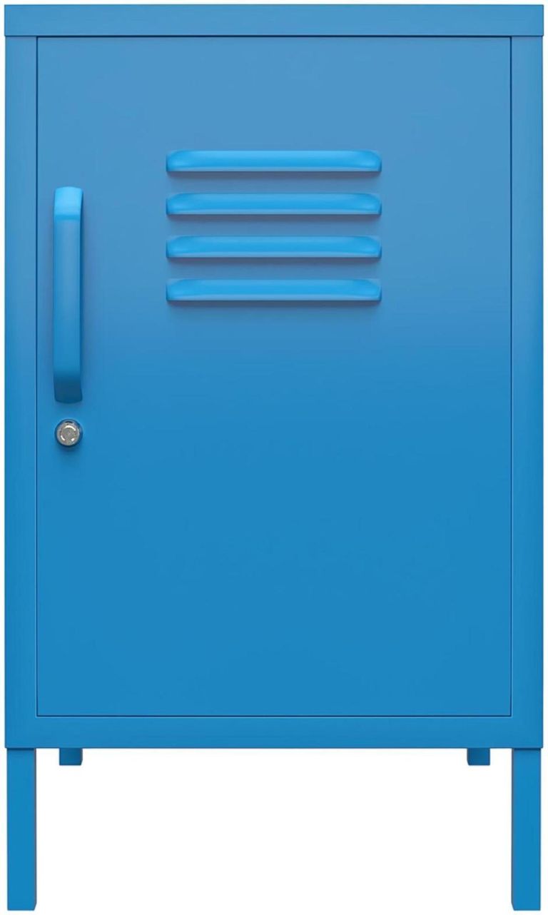 Nowata Cache Blue Locker End Table - 2354810COMNUK