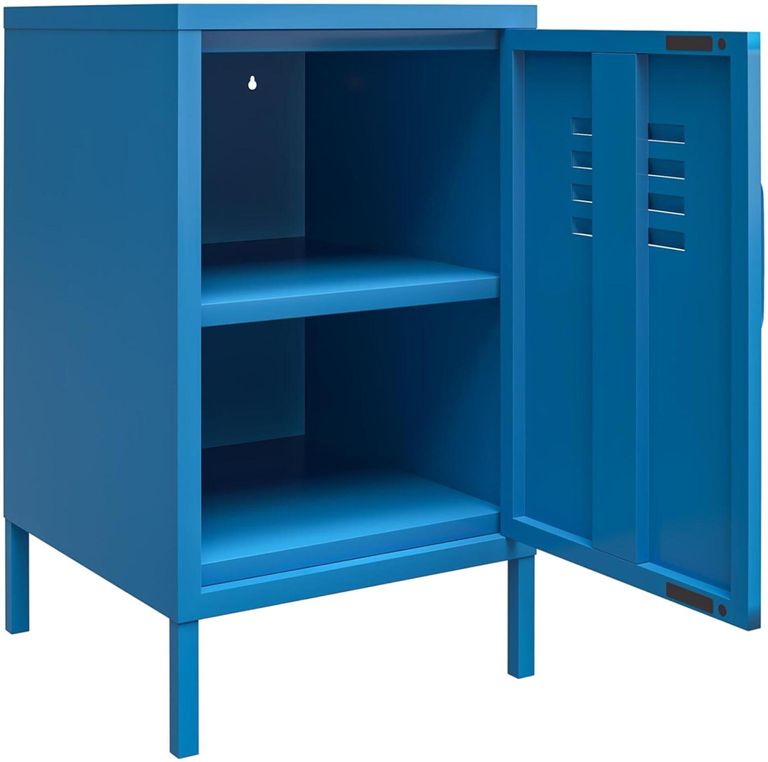 Nowata Cache Blue Locker End Table - 2354810COMNUK