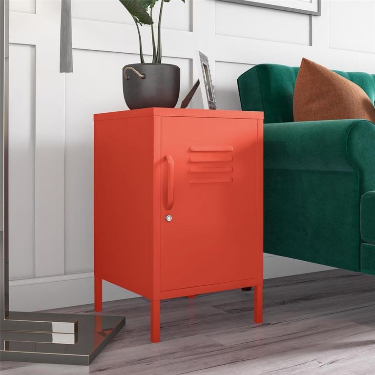 Nowata Cache Orange Locker End Table - 2354813COMNUK