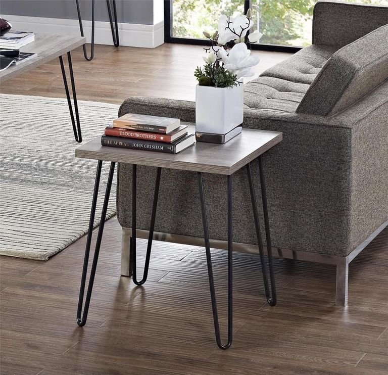 Obion Retro End Table in Grey Oak - 5068196PCOMUK