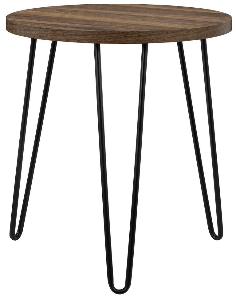 Obion Round End Table in Walnut - 3613222COMUK