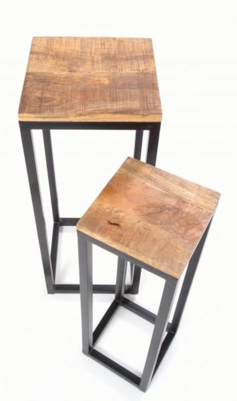 Old Empire Mango Wood Set of 2 Side Table