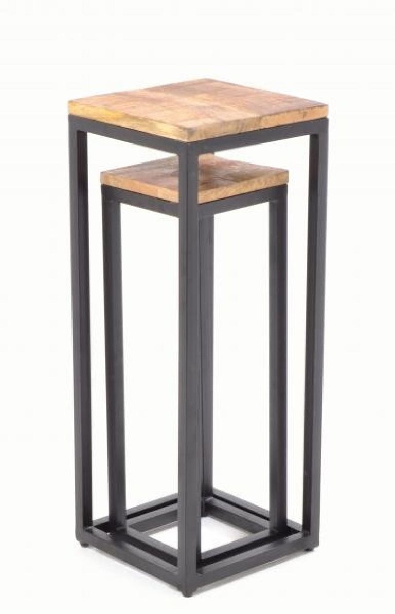 Old Empire Mango Wood Set of 2 Side Table