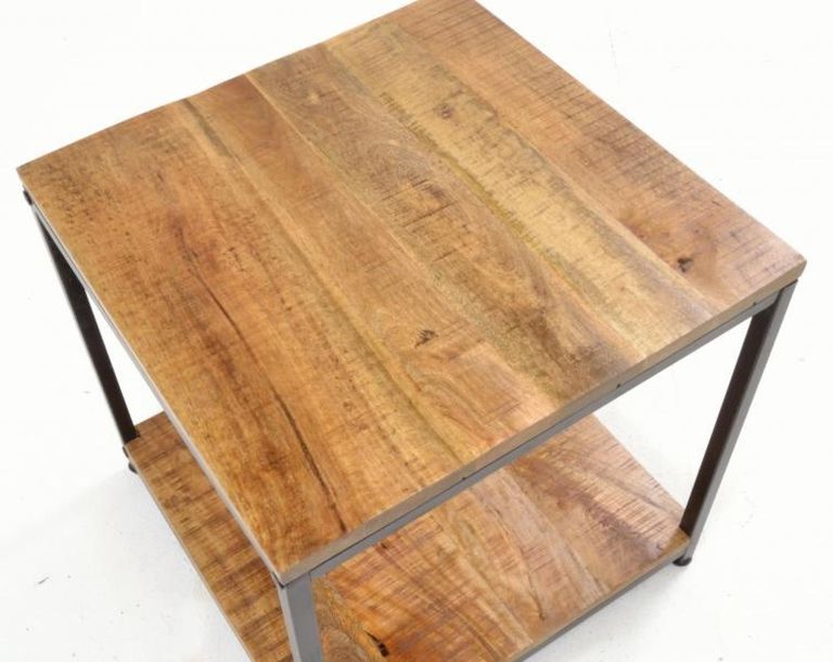 Old Empire Mango Wood Square Mango Lamp Table