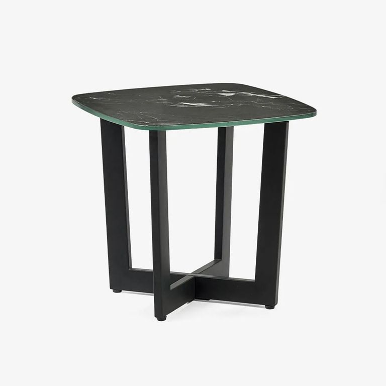 Olympus Lamp Table - Black Marble Effect