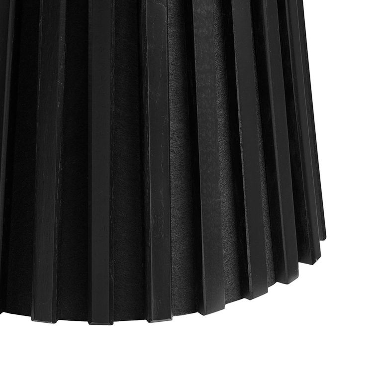 Osaka Round Side Table - Slatted Base - Black