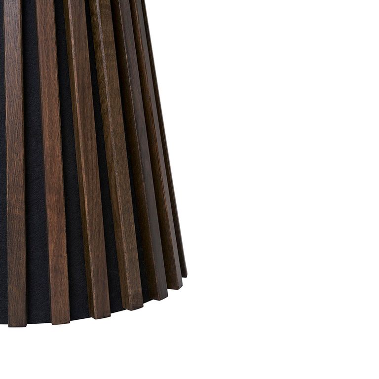 Osaka Round Side Table - Slatted Base - Smoked Oak