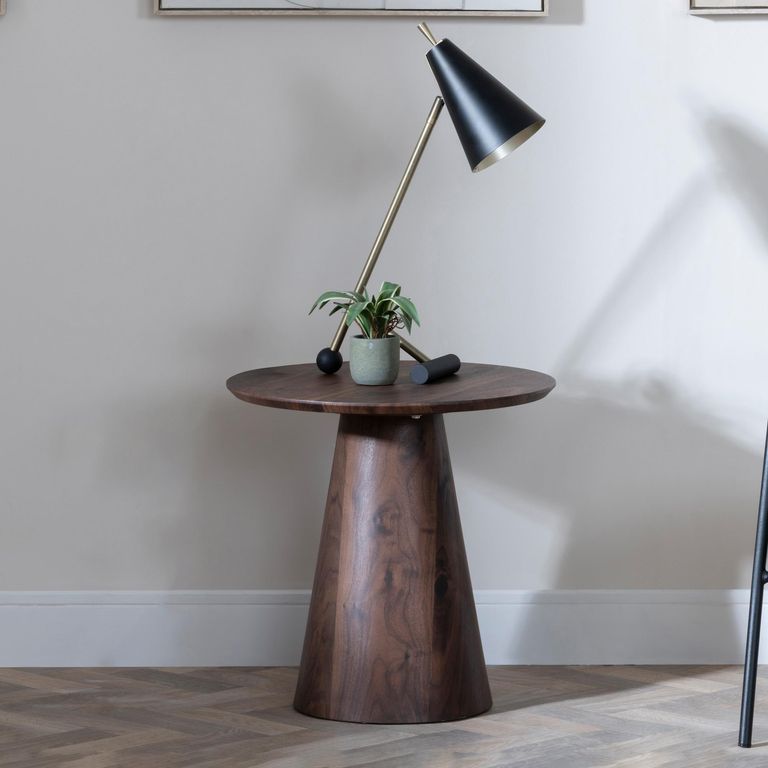 Palma Walnut Round End Table