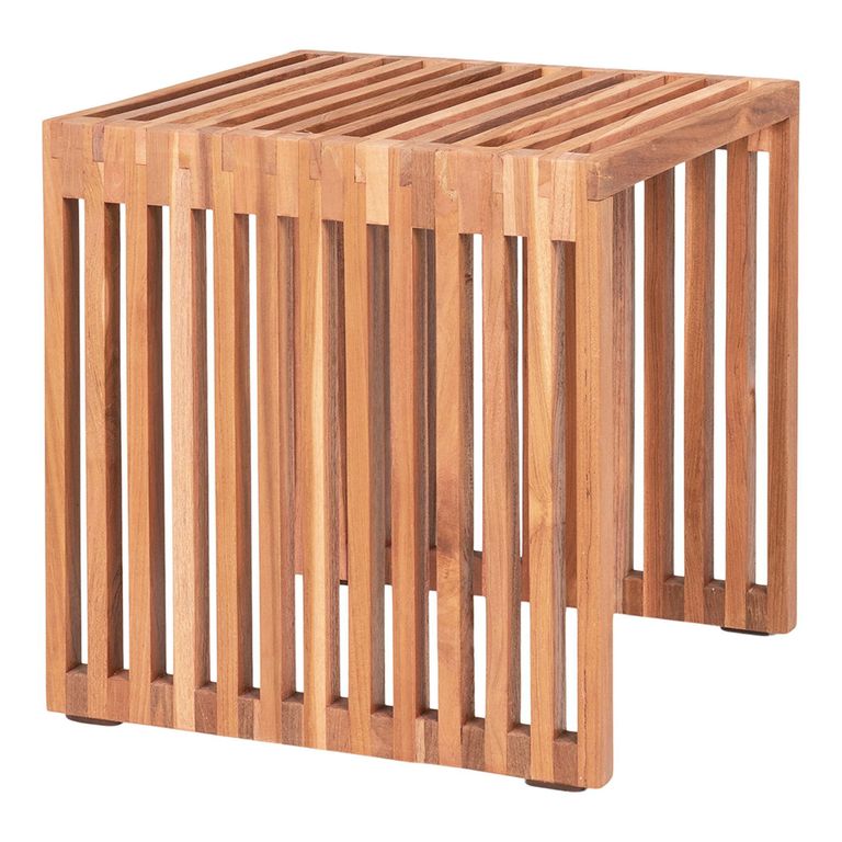 Pego Side Table - Square - Slatted - Teak Wood