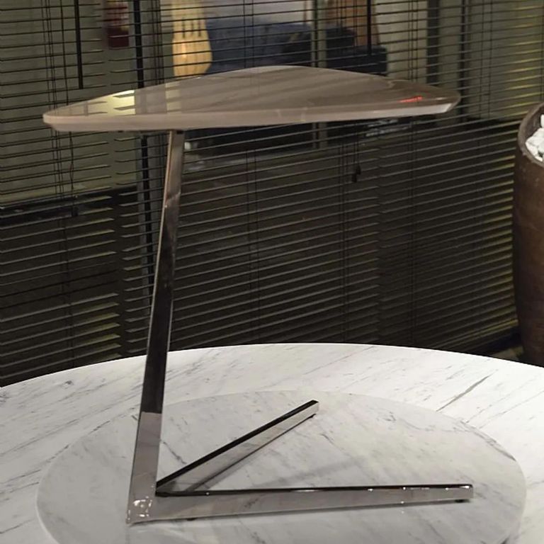 Plectrum Accent Table - Triangular - Marble with Steel Base - Variation Available