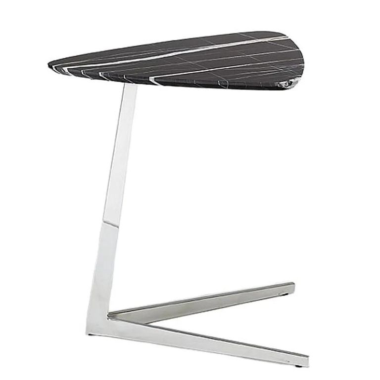 Plectrum Accent Table - Triangular - Marble with Steel Base - Variation Available