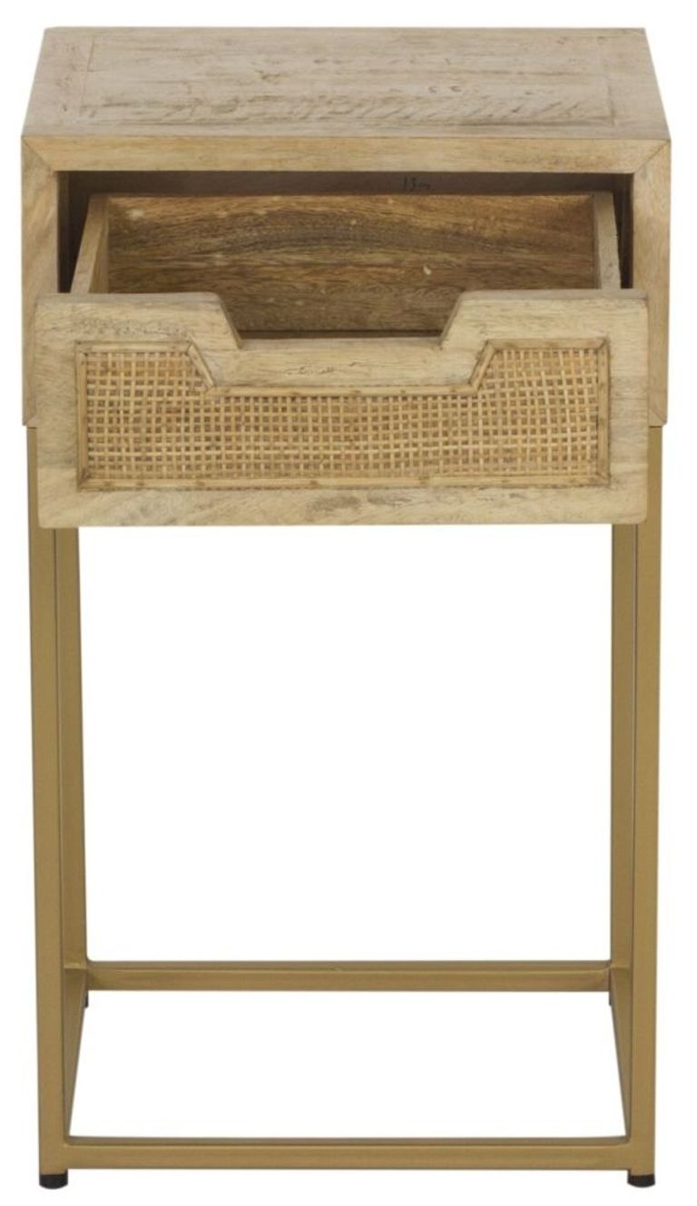 Rattan 1 Drawer Side Table