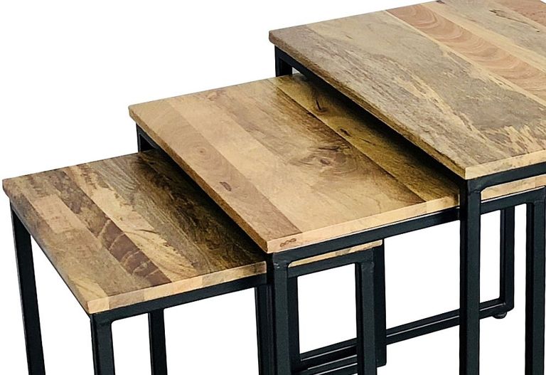 Ravi Mango Wood Nest of 3 Tables