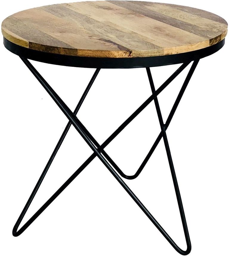 Ravi Mango Wood Round Star Accent Table