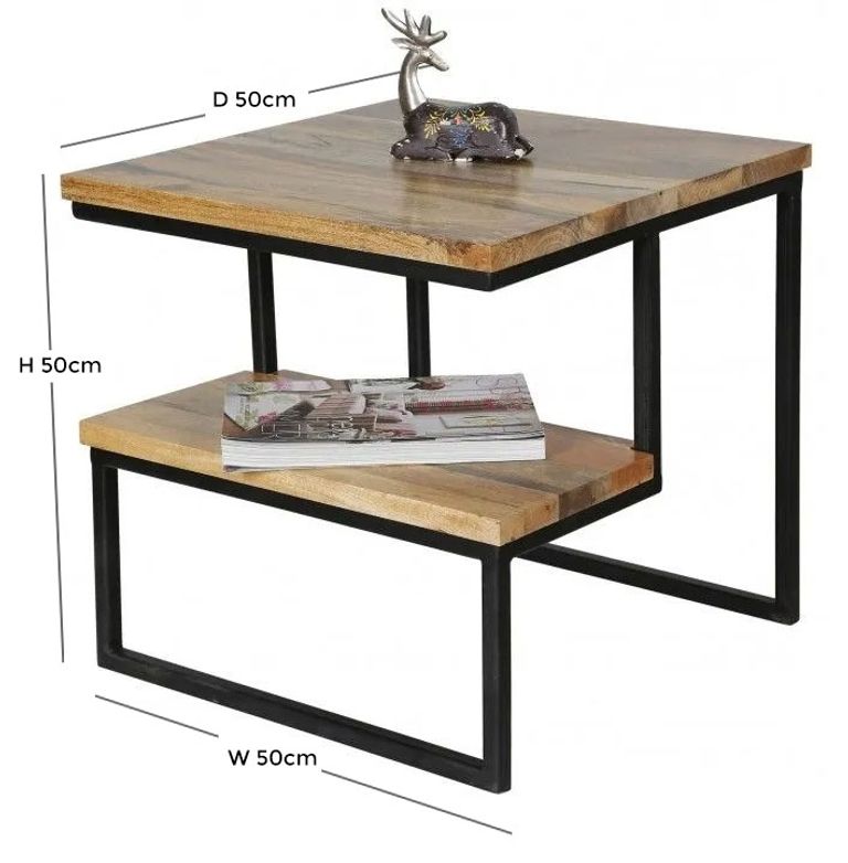 Ravi Mango Wood Step Accent Table