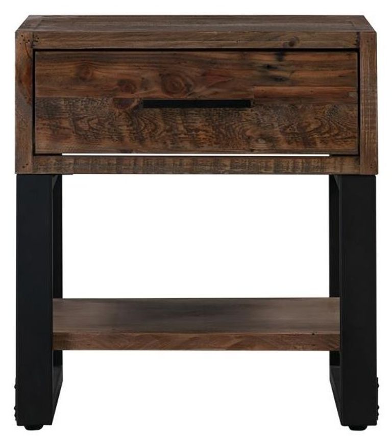 Reclaimed Pine 1 Drawer Lamp Table