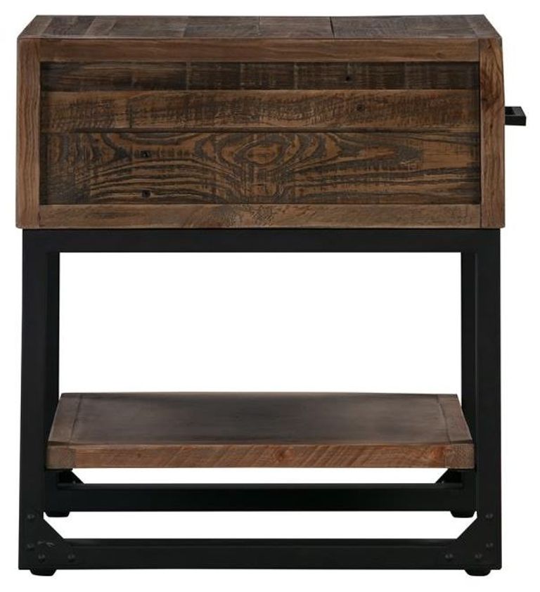 Reclaimed Pine 1 Drawer Lamp Table