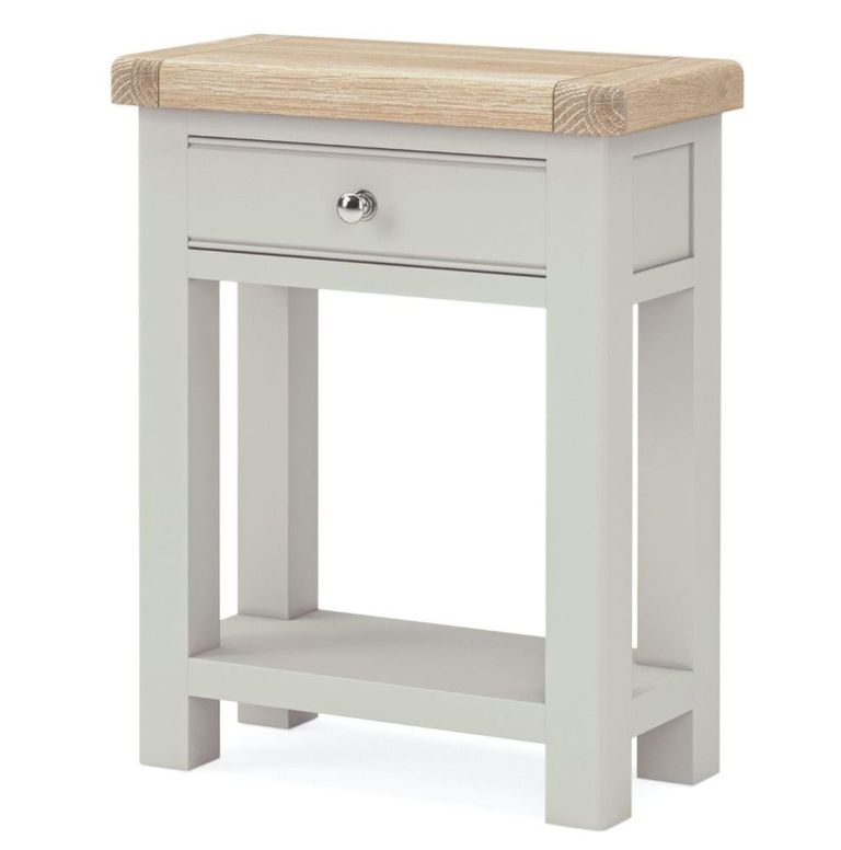 Salcombe Telephone Table - 1 Drawer - Grey Oak