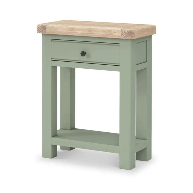 Salcombe Telephone Table - 1 Drawer - Sage Oak