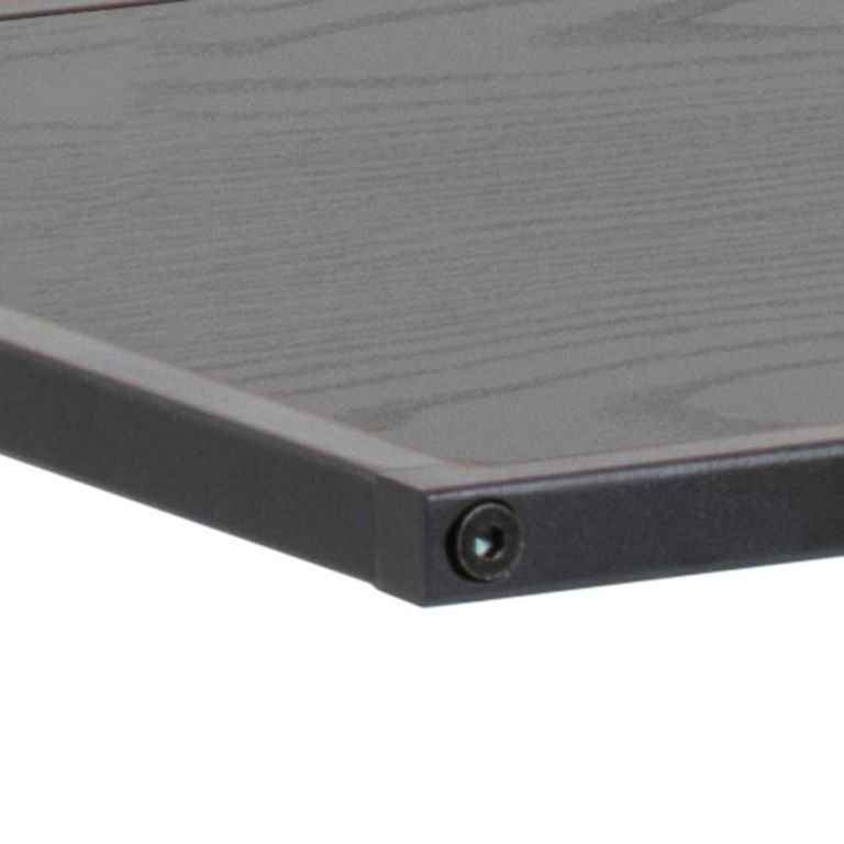 Seaford Side Table - Black Melamine and Metal