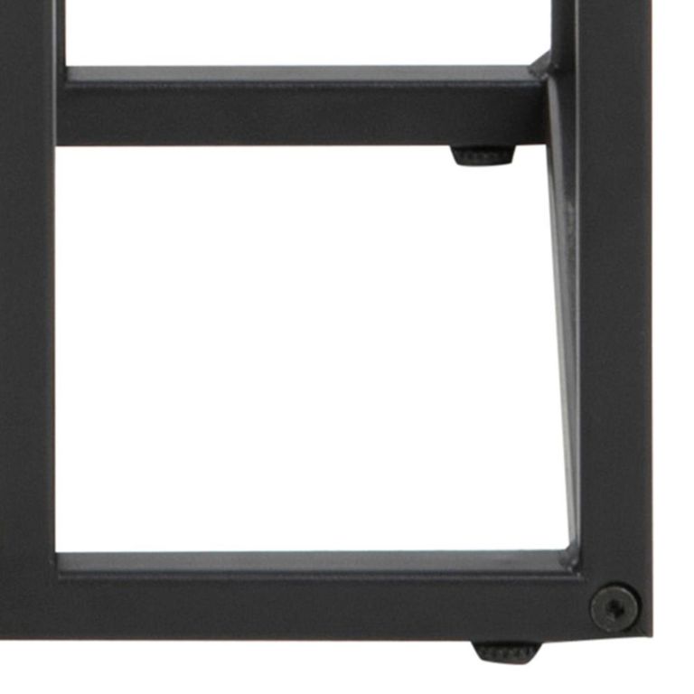 Seaford Side Table - Black Melamine and Metal