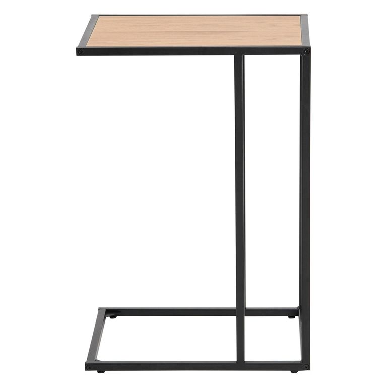 Seaford Side Table - Oak and Black Metal