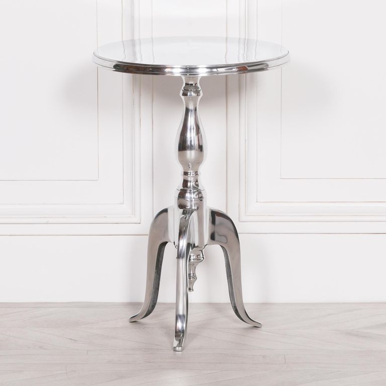 Wine Table - Round - Silver Aluminium