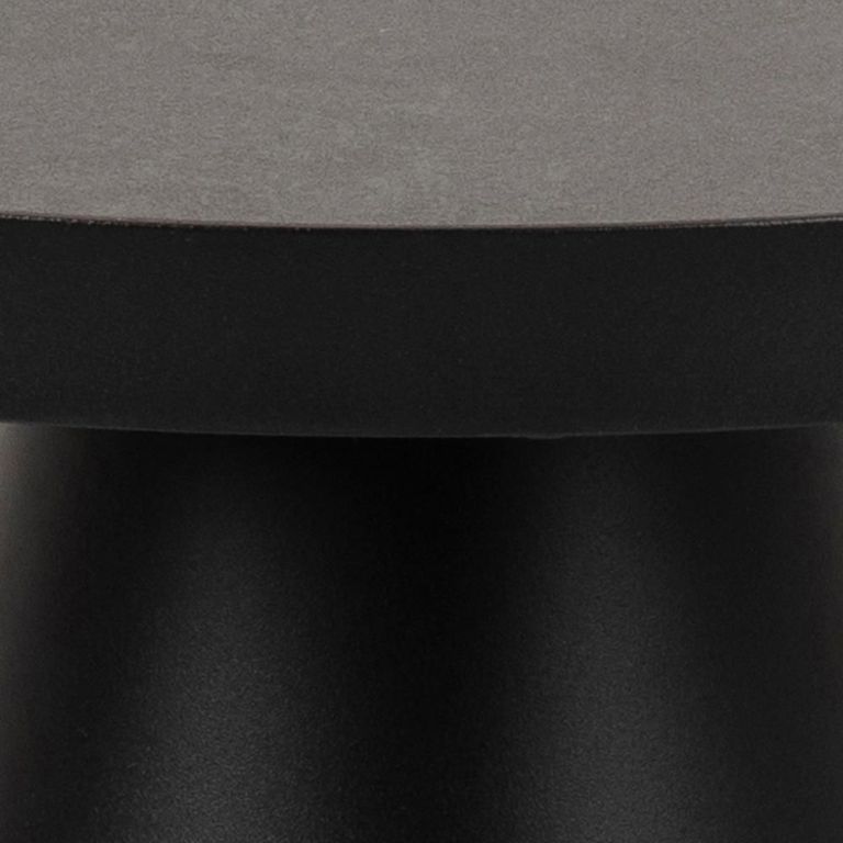 Soli Side Table - Round - Black Ceramic