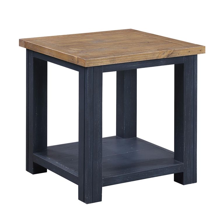 Splash Blue Square Lamp Table - 50cm