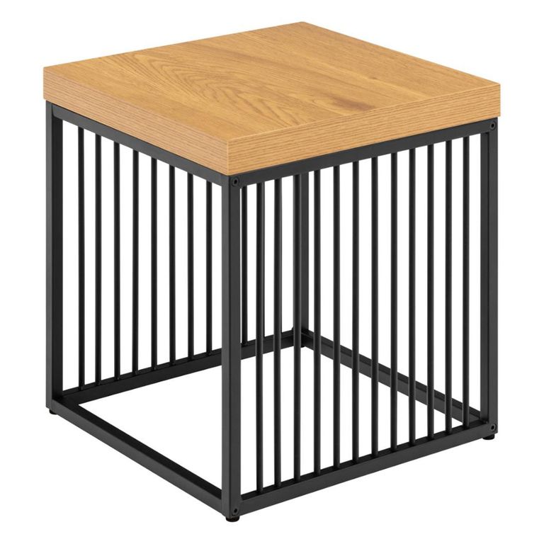 Strington Side Table - Square - Oak and Black
