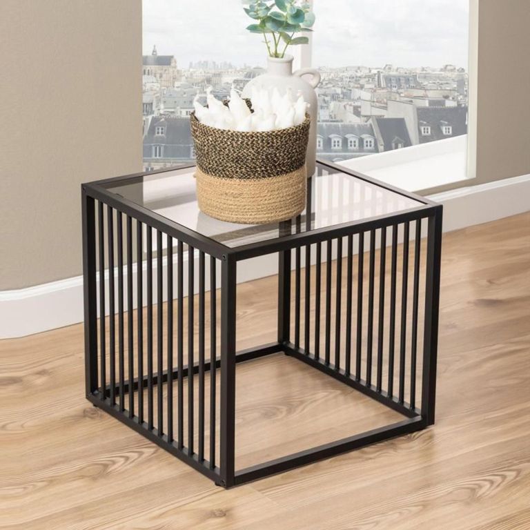 Strington Side Table - Square - Smoked Glass